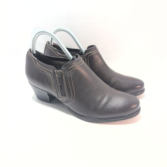 Natual Soul All Thru Comfort Kasta Espresso Brown Zip Up Pumps Women's 9M - Picture 1 of 8